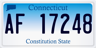 CT license plate AF17248