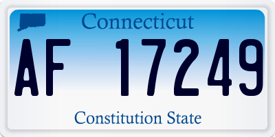 CT license plate AF17249