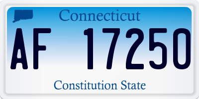CT license plate AF17250