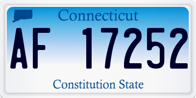 CT license plate AF17252
