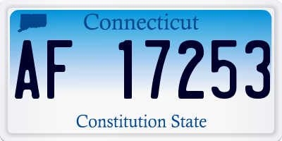 CT license plate AF17253