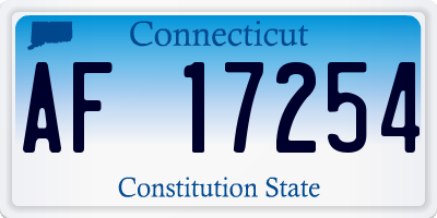 CT license plate AF17254