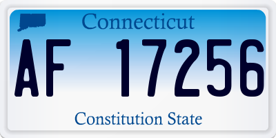 CT license plate AF17256