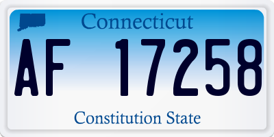 CT license plate AF17258
