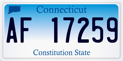 CT license plate AF17259