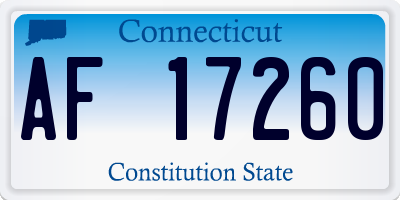 CT license plate AF17260
