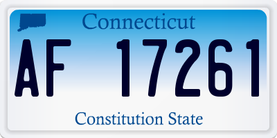 CT license plate AF17261