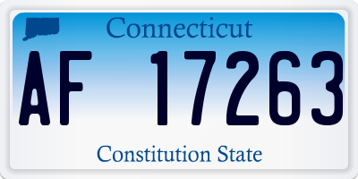 CT license plate AF17263