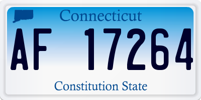 CT license plate AF17264