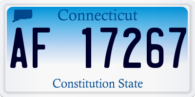 CT license plate AF17267