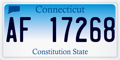 CT license plate AF17268
