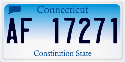 CT license plate AF17271