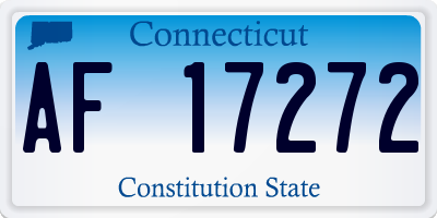 CT license plate AF17272