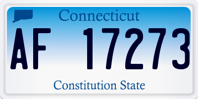 CT license plate AF17273