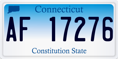 CT license plate AF17276