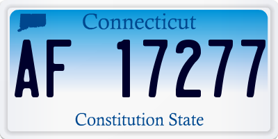 CT license plate AF17277