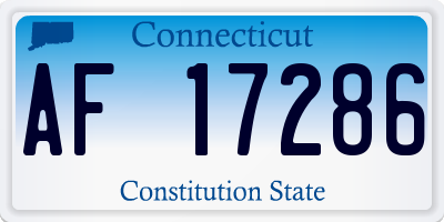 CT license plate AF17286