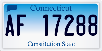CT license plate AF17288