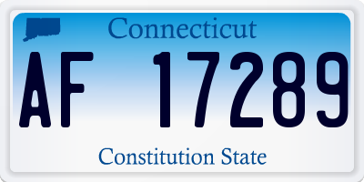 CT license plate AF17289