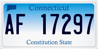 CT license plate AF17297