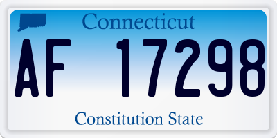 CT license plate AF17298