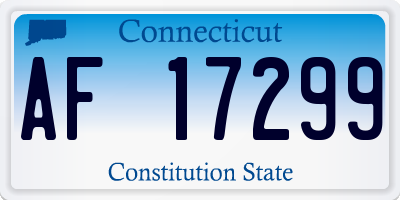 CT license plate AF17299