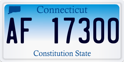 CT license plate AF17300