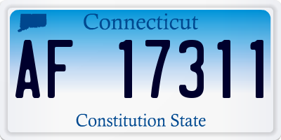 CT license plate AF17311