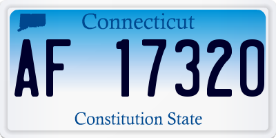 CT license plate AF17320