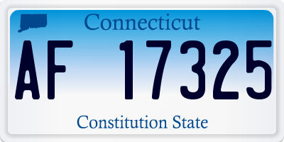 CT license plate AF17325