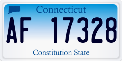 CT license plate AF17328