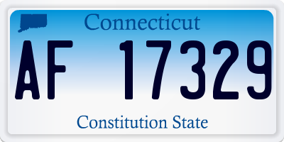 CT license plate AF17329