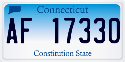 CT license plate AF17330
