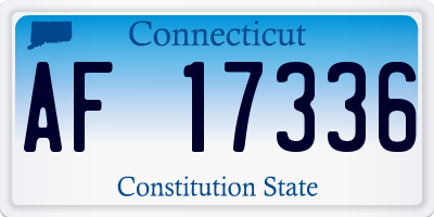 CT license plate AF17336