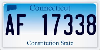 CT license plate AF17338
