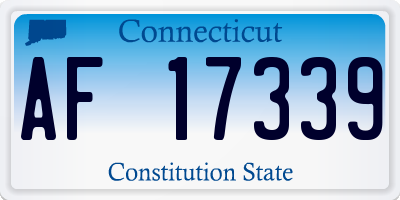 CT license plate AF17339