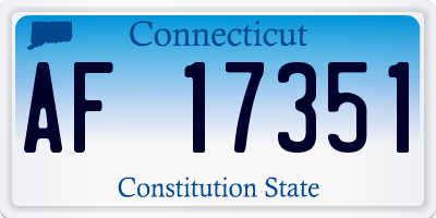 CT license plate AF17351