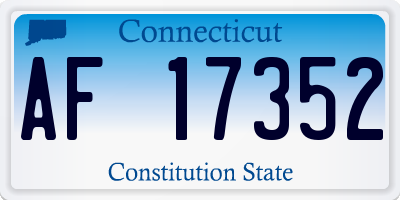 CT license plate AF17352