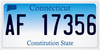 CT license plate AF17356