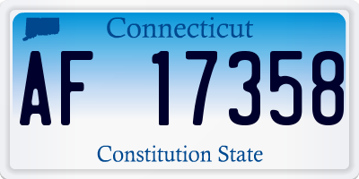 CT license plate AF17358