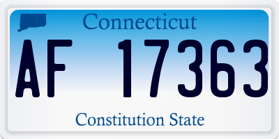 CT license plate AF17363