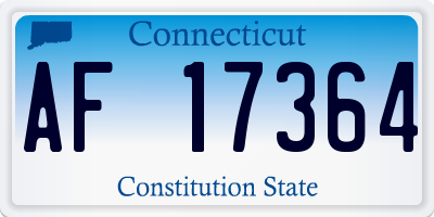 CT license plate AF17364