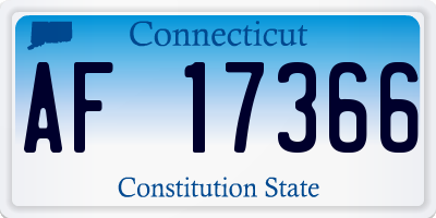 CT license plate AF17366
