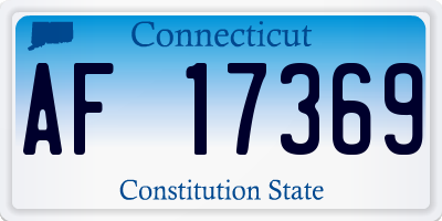 CT license plate AF17369