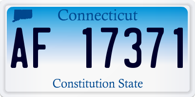 CT license plate AF17371