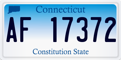 CT license plate AF17372