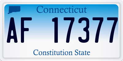 CT license plate AF17377