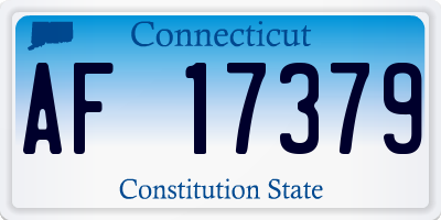 CT license plate AF17379