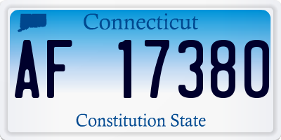 CT license plate AF17380