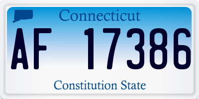 CT license plate AF17386